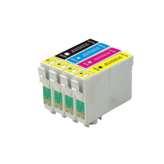 Merkloos   Inktcartridge / Alternatief voor de EPSON, 1295,  2 sets (BK,C,M,Y) Compatible cartridges Cartridges en Toners