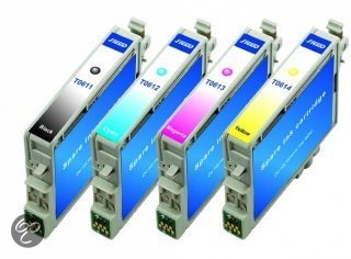 Merkloos - Inktcartridge / Alternatief voor de Epson T0615XL / Zwart / Cyaan / Magenta / Geel