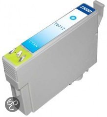 Merkloos - Inktcartridge / Alternatief voor de Epson T0712XL / Cyaan / Hoge Capaciteit