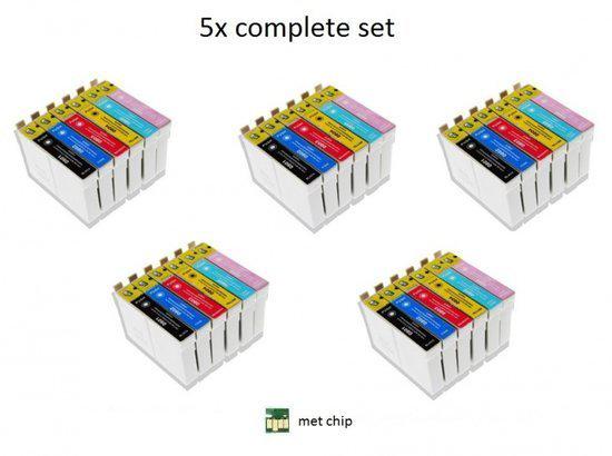 Merkloos   Inktcartridge / Alternatief voor de Epson T0801-T0806 multipack T0807