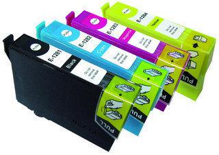 Merkloos   Inktcartridge / Alternatief voor de Epson T1281-1284 inktcartridge