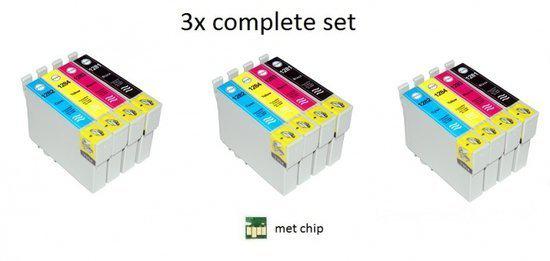 Merkloos   Inktcartridge / Alternatief voor de Epson T1281-T1284 multipack T1285