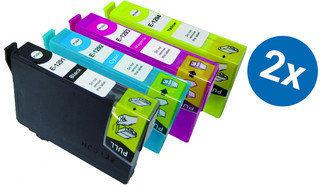 Merkloos   Inktcartridge / Alternatief voor de Epson T1291-1294 inktcartridge multipack T1295 2 sets Cartridge