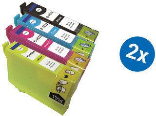 Merkloos   Inktcartridge / Alternatief voor de Epson T1631-1634XL inktcartridge multipack T16XL 2 sets Cartridge