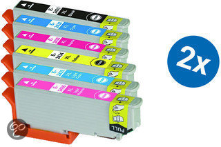 Merkloos   Inktcartridge / Alternatief voor de Epson T2431-2436XL inktcartridge multipack T24XL 2 sets Cartridge