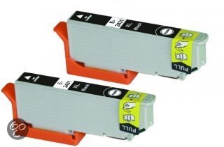 Merkloos - Inktcartridge / Alternatief voor de Epson T2431XL / Zwart / Hoge Capaciteit / 2-pack