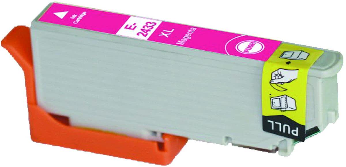 Merkloos - Inktcartridge / Alternatief voor de Epson T2433XL / Magenta / Hoge Capaciteit