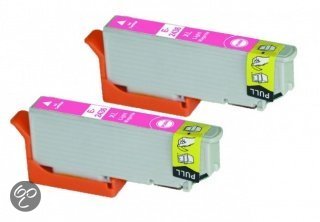 Merkloos - Inktcartridge / Alternatief voor de Epson T2436XL / Licht Magenta / Hoge Capaciteit / 2-pack