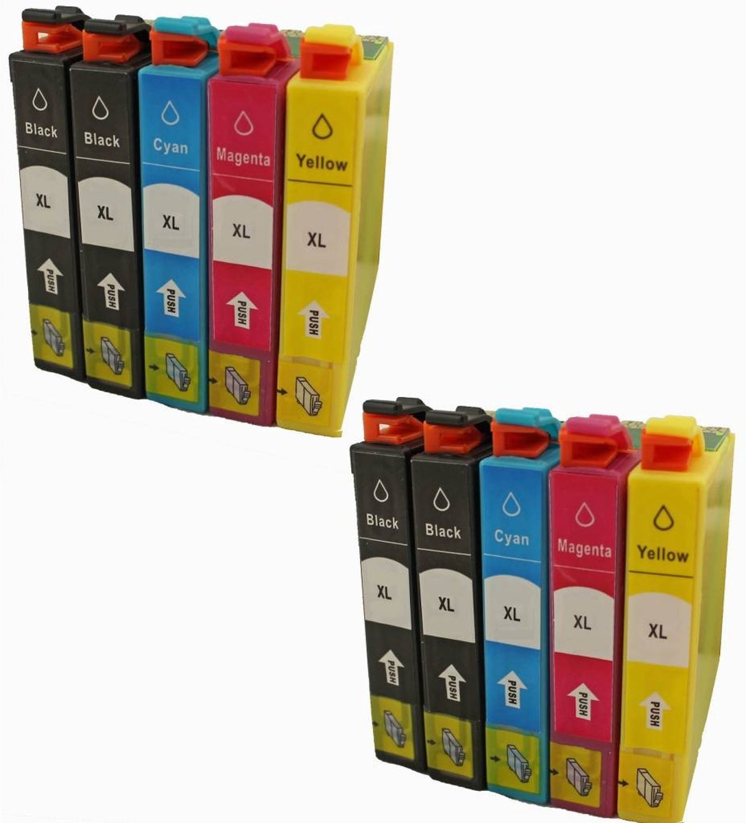 Merkloos   Inktcartridge / Alternatief voor de Epson huismerk Set 10x patroon voor Epson 18XL (4xBK+2xCMY)