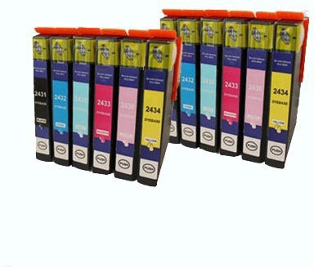 Merkloos   Inktcartridge / Alternatief voor de Epson huismerk Set 12x patroon voor Epson T0481-T0486 (2xBK+2xCMY+2xCL+2xML)