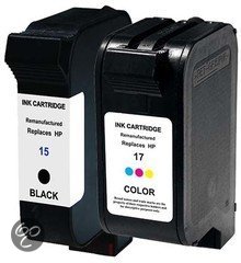 Merkloos   Inktcartridge / Alternatief voor de HP 15 / 17 XL inktcartridge