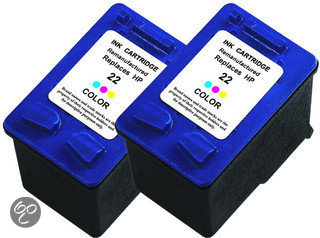 Merkloos   Inktcartridge / Alternatief voor de HP 22 XL inktcartridge C9352AE kleur 21 ml 2 stuks Cartridge