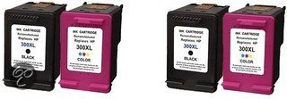 Merkloos   Inktcartridge / Alternatief voor de HP 300XL inktcartridge multipack 300BK/300CL 2 sets Cartridge