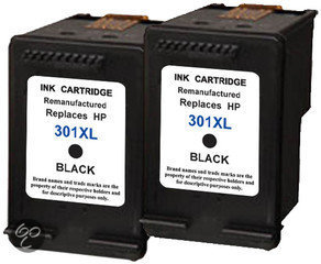 Merkloos - Inktcartridge / Alternatief voor de HP 301 XL inktcartridge CH561EE zwart 20 ml 2 stuks Cartridge