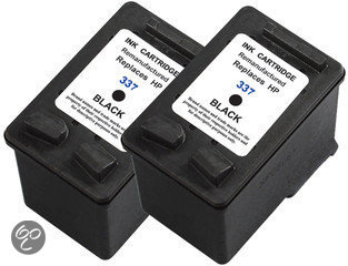 Merkloos   Inktcartridge / Alternatief voor de HP 337 XL inktcartridge C9364EE zwart 25 ml 2 stuks Cartridge