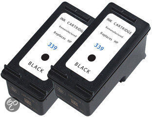 Merkloos   Inktcartridge / Alternatief voor de HP 339 XL inktcartridge C8767EE zwart 35 ml 2 stuks Cartridge