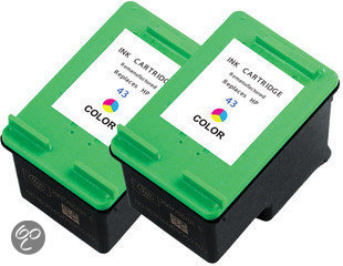 Merkloos   Inktcartridge / Alternatief voor de HP 343 XL inktcartridge C8766EE kleur 21 ml 2 stuks Cartridge