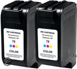 Merkloos   Inktcartridge / Alternatief voor de HP 78 XL inktcartridge C6578DE zwart 45 ml 2 stuks Cartridge