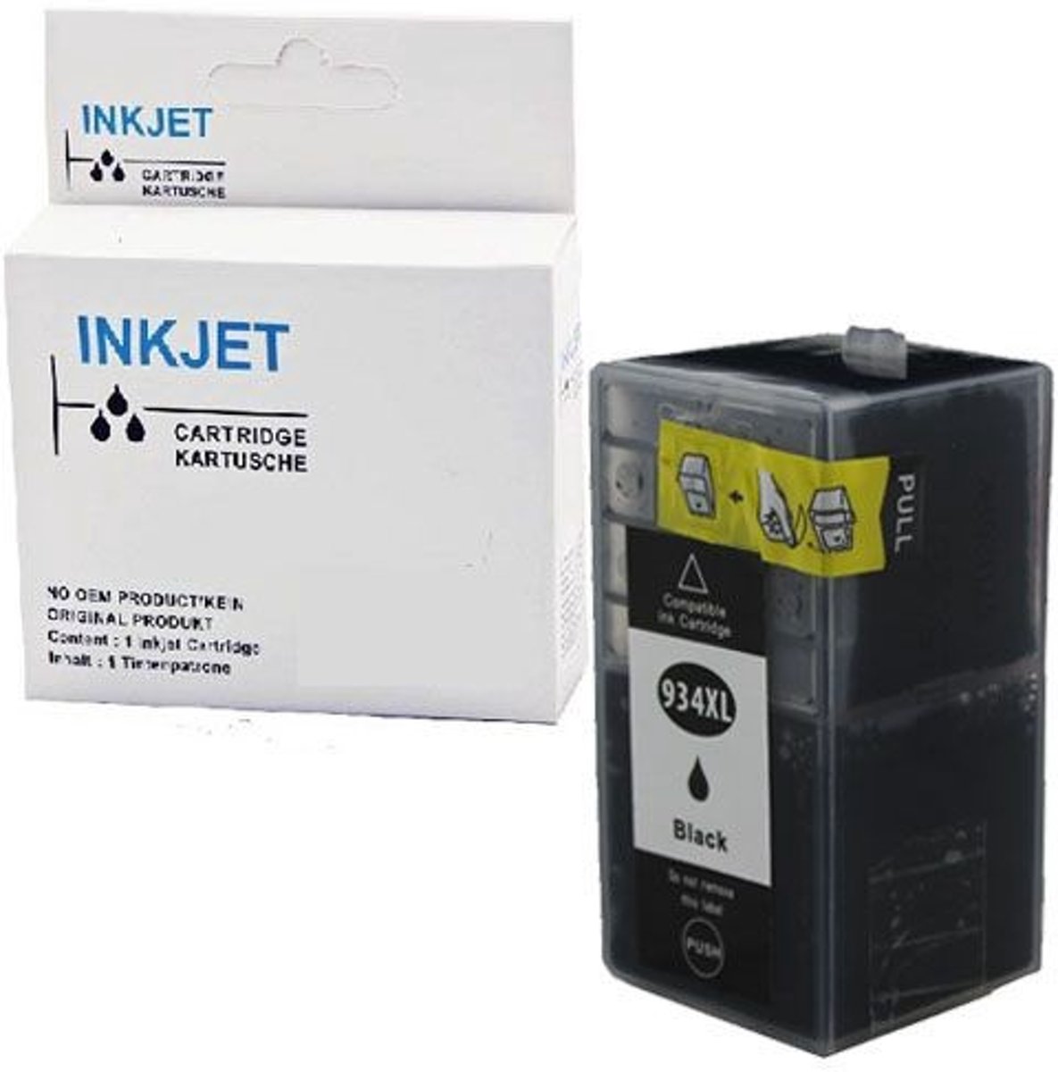 Merkloos   Inktcartridge / Alternatief voor de HP 934XL zwart