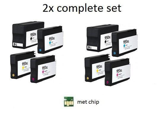 Merkloos   Inktcartridge / Alternatief voor de HP 950XL & HP 951XL C/M/Y 2x complete