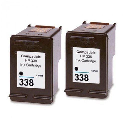 Merkloos   Inktcartridge / Alternatief voor de Hp 338 Duopack Huismerk Cartridge