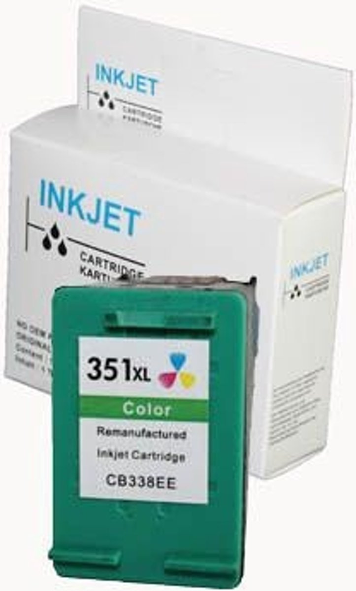 Merkloos   Inktcartridge / Alternatief voor de Hp 351Xl kleur wit Label