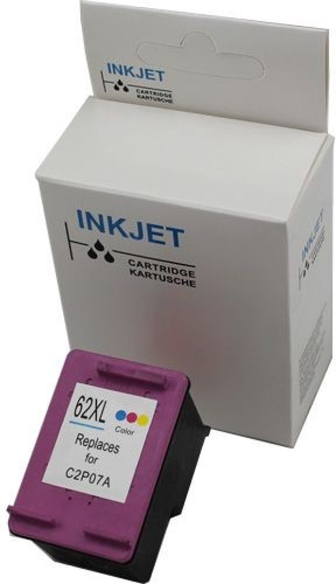 Merkloos   Inktcartridge / Alternatief voor de Hp 62XL Color