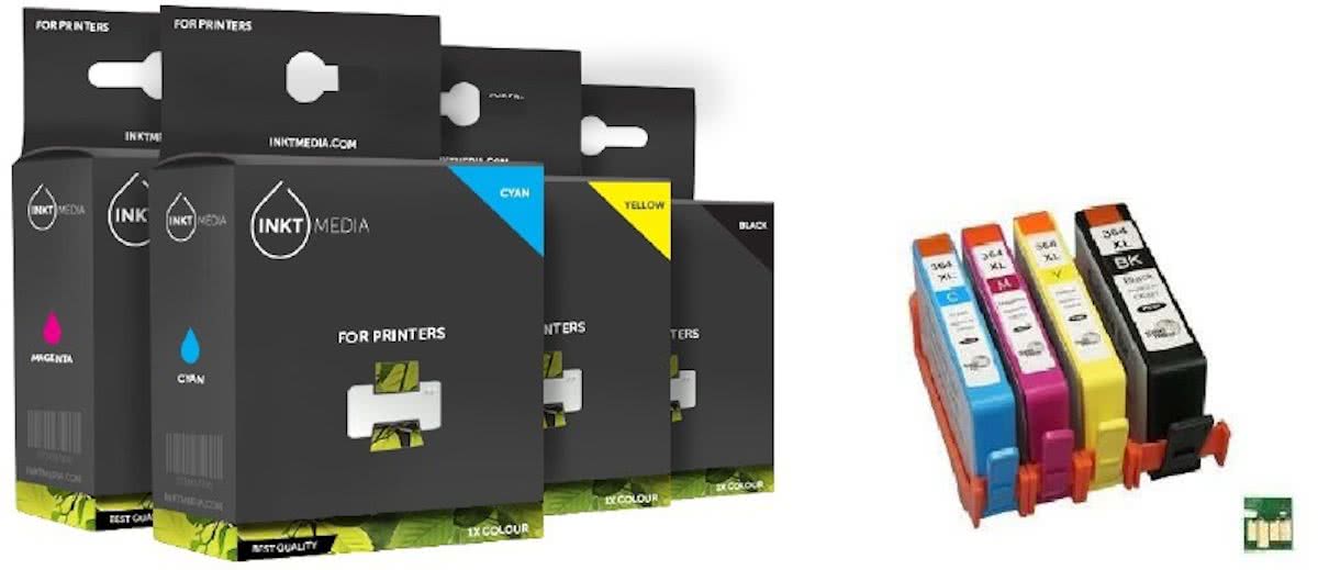 Merkloos   Inktcartridge / Alternatief voor de Inktmedia huismerk Hp 364xl serie