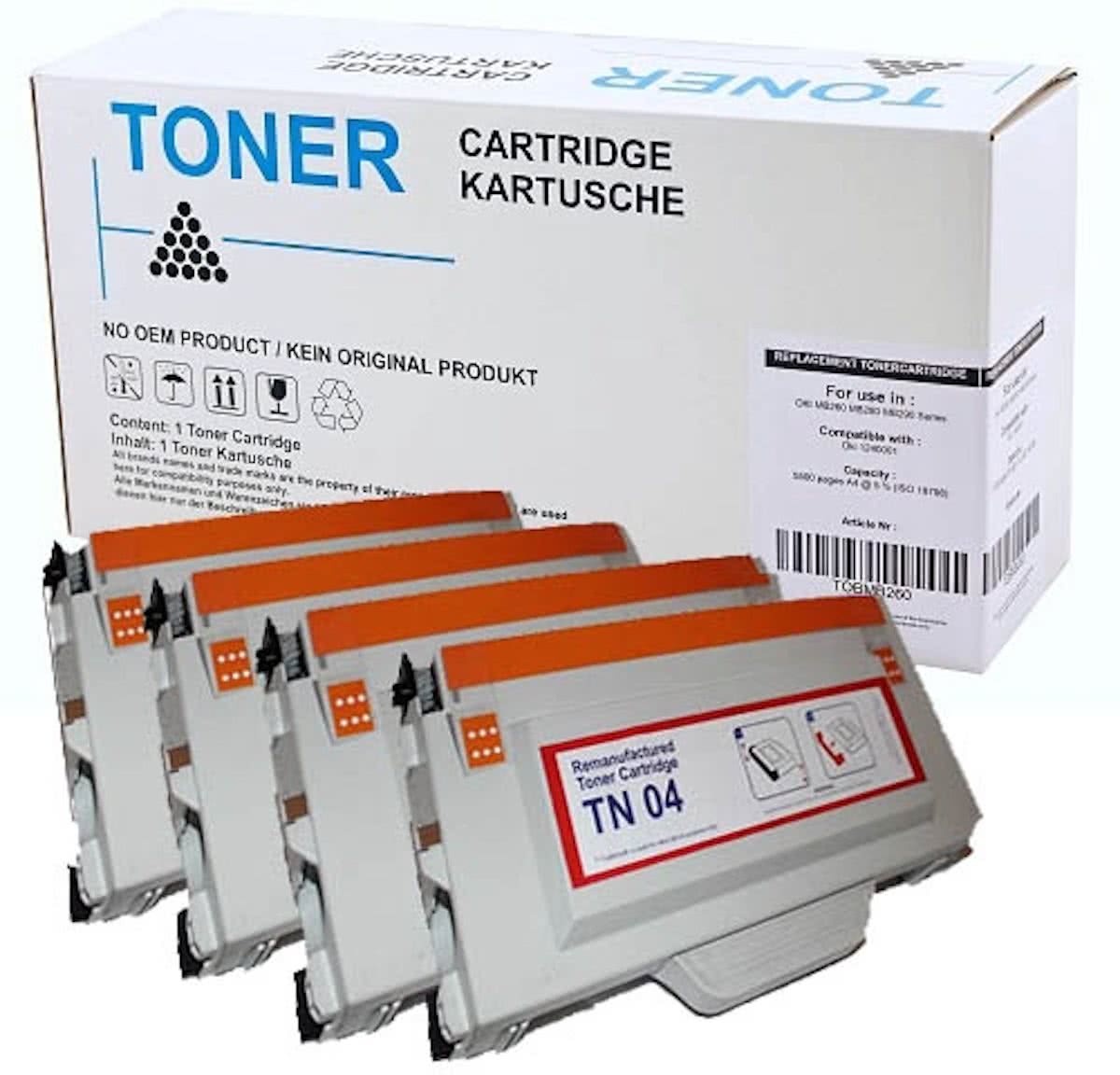 Merkloos   Inktcartridge / Alternatief voor de Set 4X  Toner voor Brother TN241 TN245