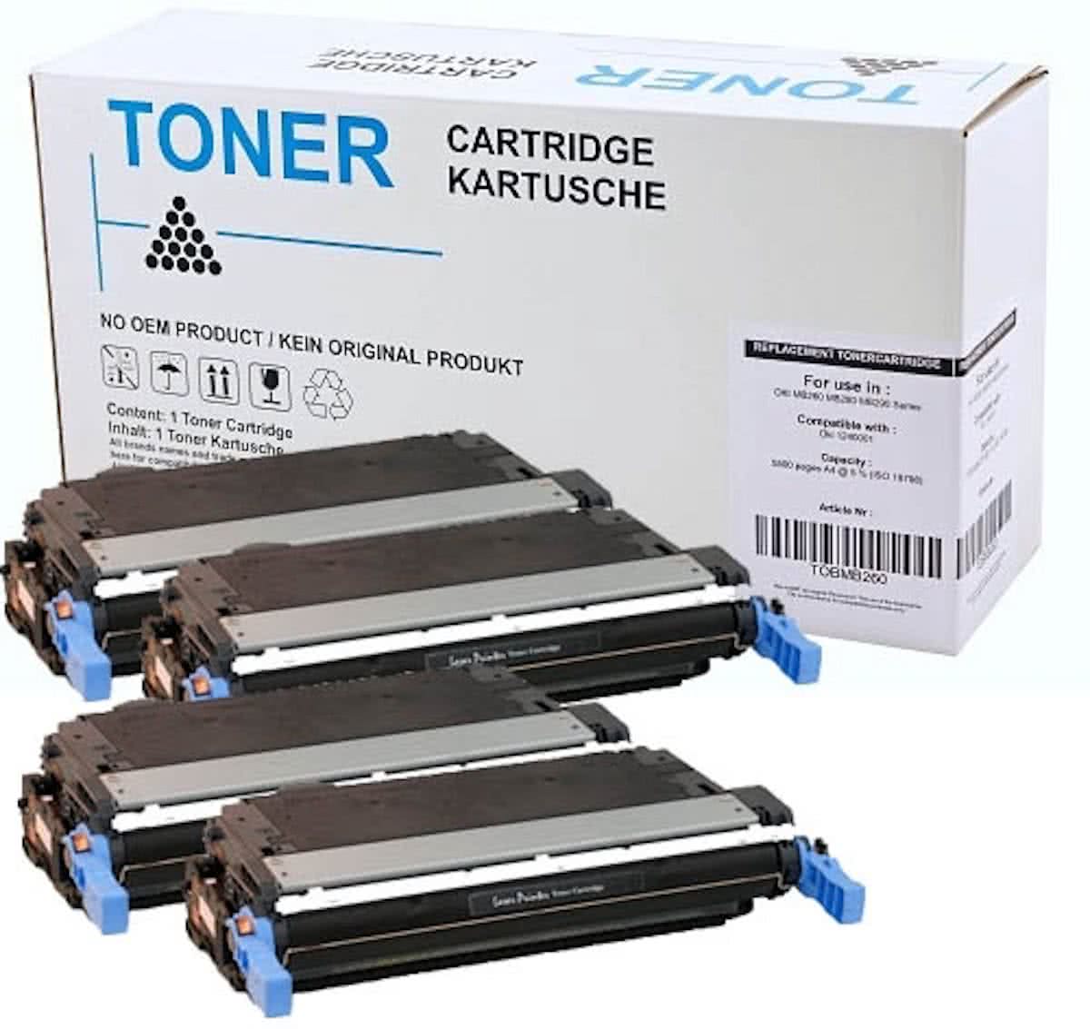 Merkloos   Inktcartridge / Alternatief voor de Set 4X  Toner voor Canon 711 Lbp5360 Mf9130