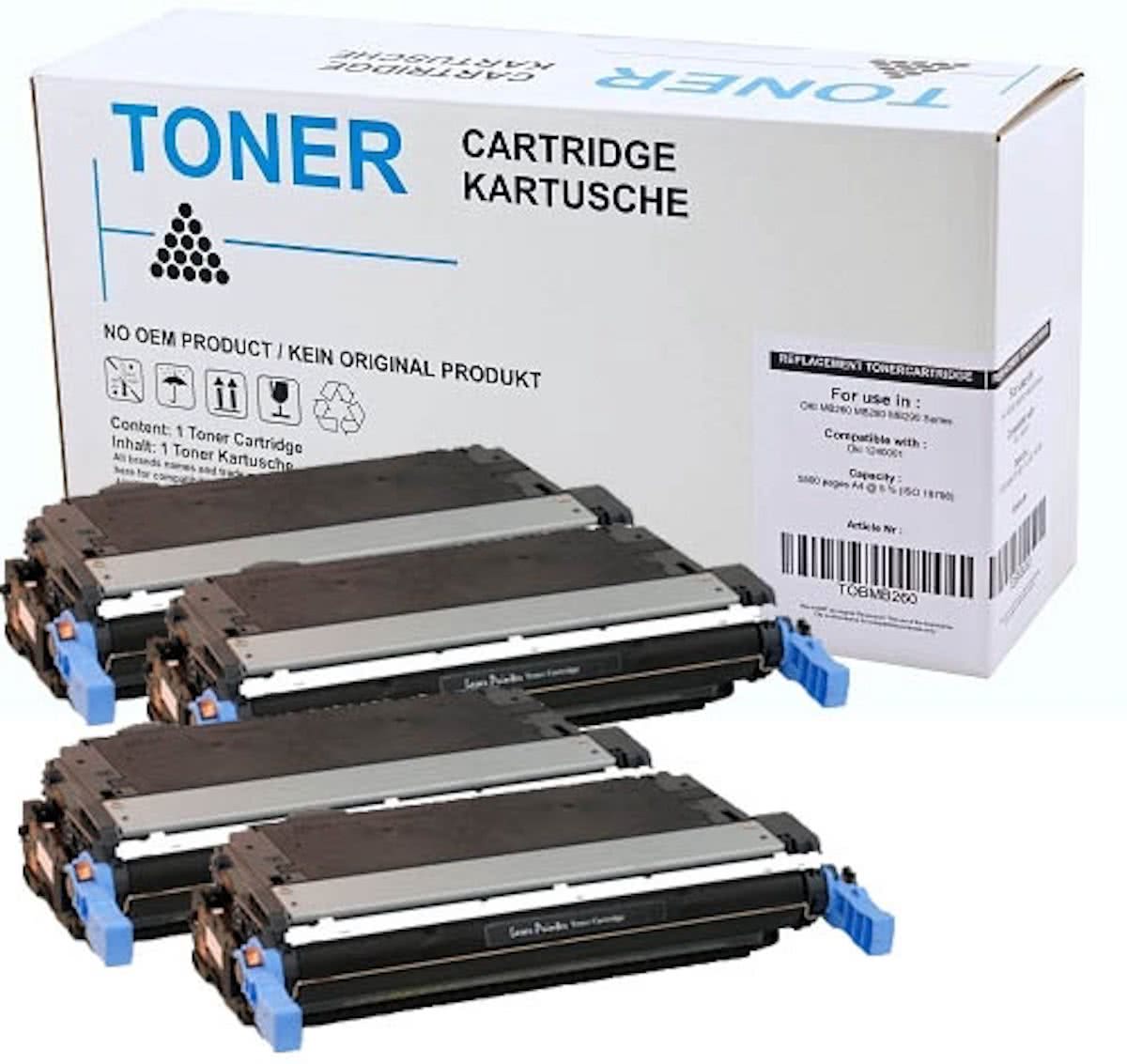 Merkloos   Inktcartridge / Alternatief voor de Set 4X  Toner voor Canon 731 I-Sensys Lbp7000Cn Lbp7100