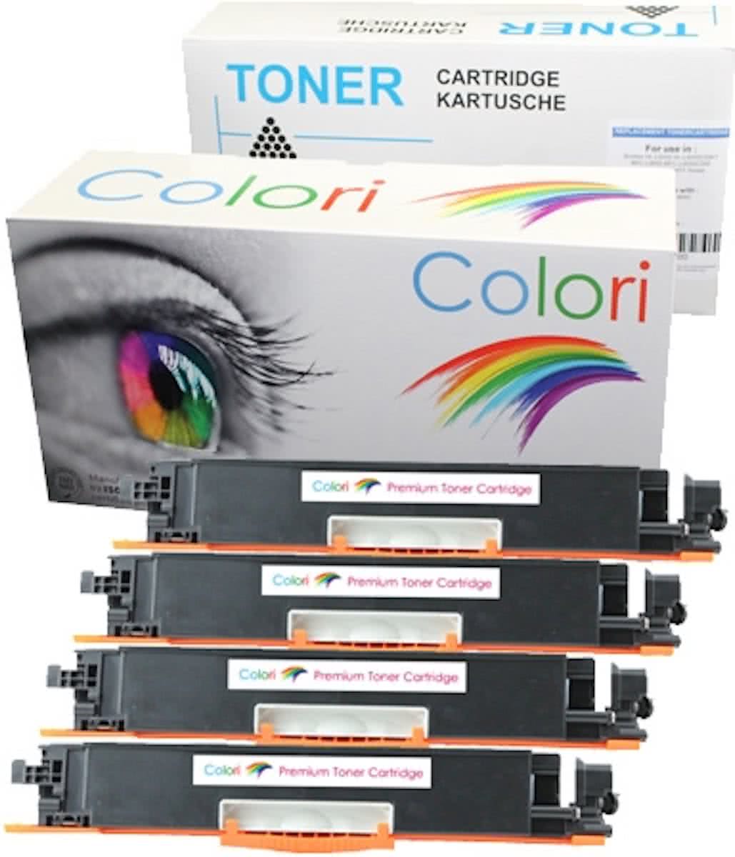 Merkloos   Inktcartridge / Alternatief voor de Set 4x  Toner voor Hp 126A Color Laserjet Cp1025