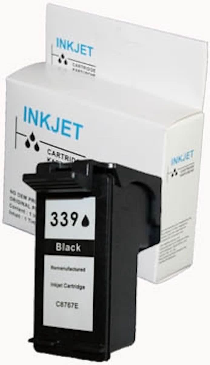 Merkloos   Inktcartridge / Alternatief voor de inkt cartridge voor Hp 339 zwart wit Label