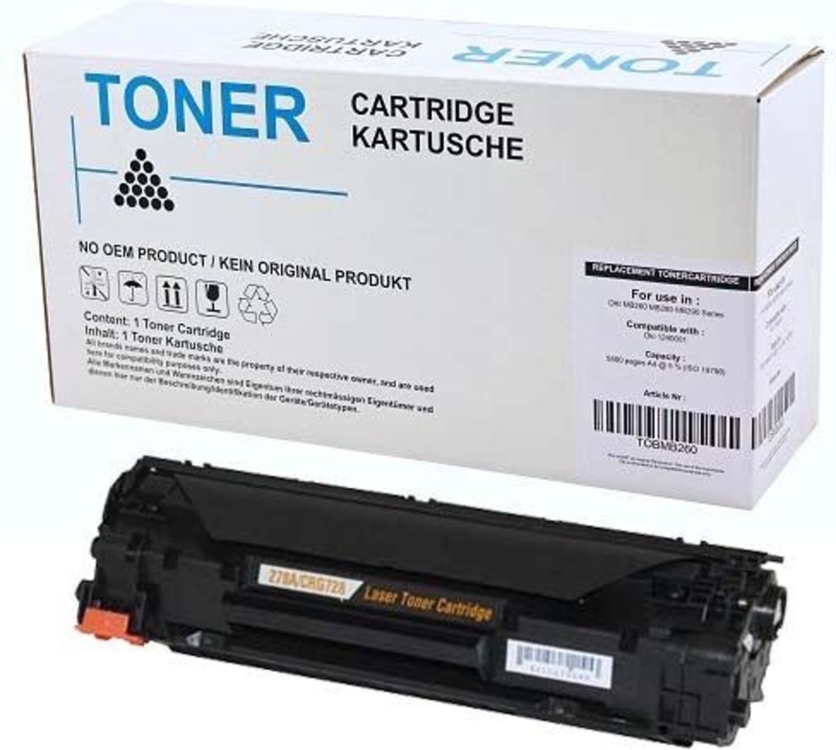 Merkloos   inktcartridge / Alternatief voor de Hp 78A Ce278A