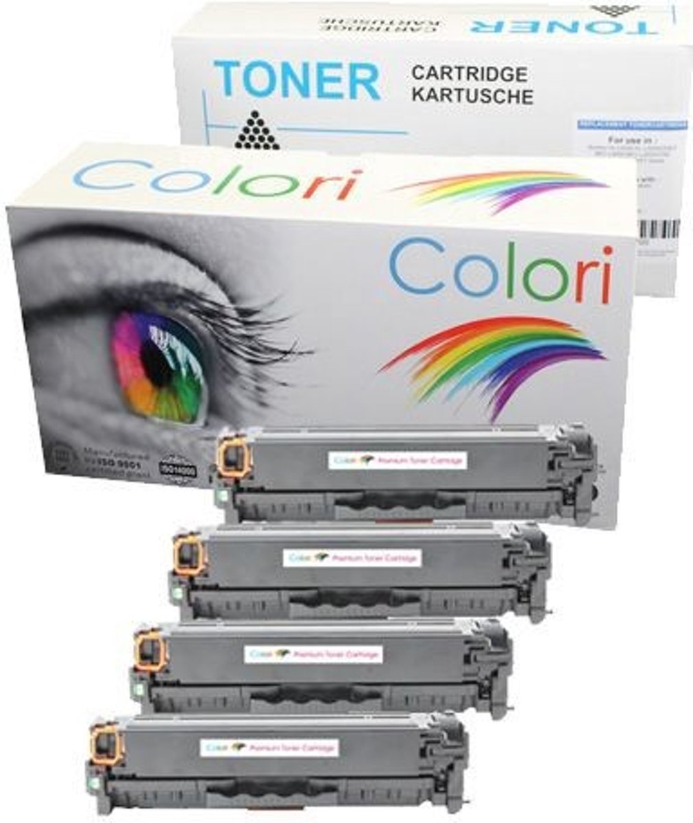 Merkloos - toner / Alternatief voor de Hp Set 4X huismerk Toner voor Hp 312A 312X Laserjet Pro 400 M476