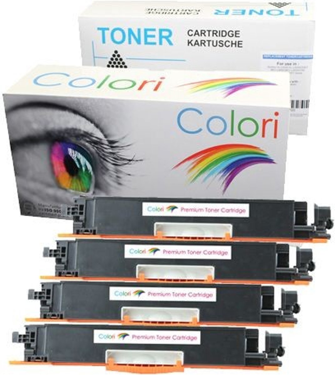 Merkloos - toner / Alternatief voor de Hp Set 4x Toner voor Hp 130A Color Laserjet Pro Mfp M 170