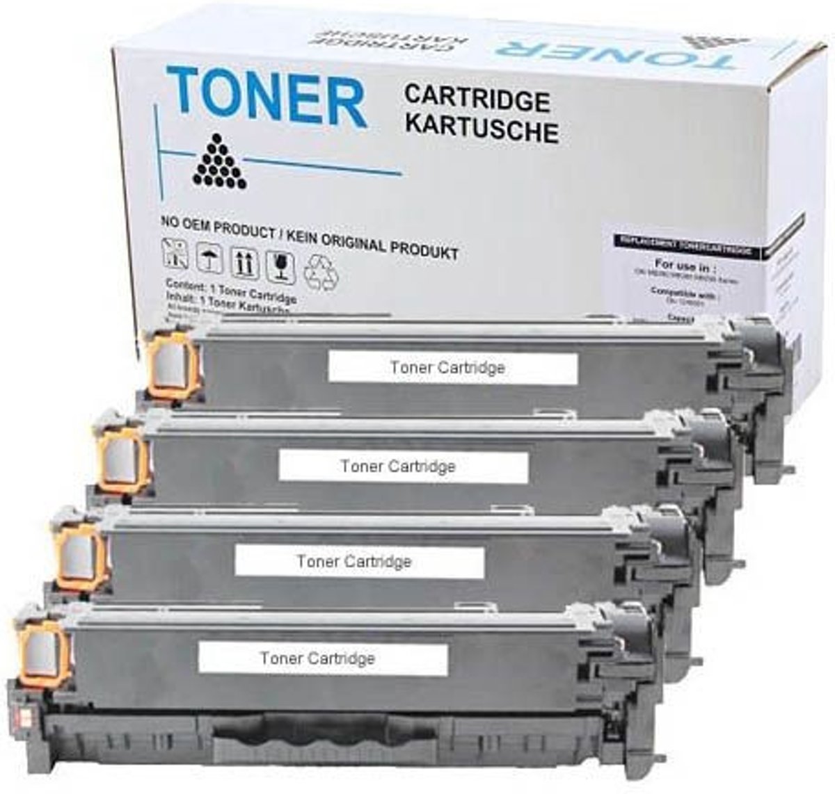 Merkloos - toner / Alternatief voor de Hp Set 4x huismerk Toner voor HP 410X-413X M452 M477