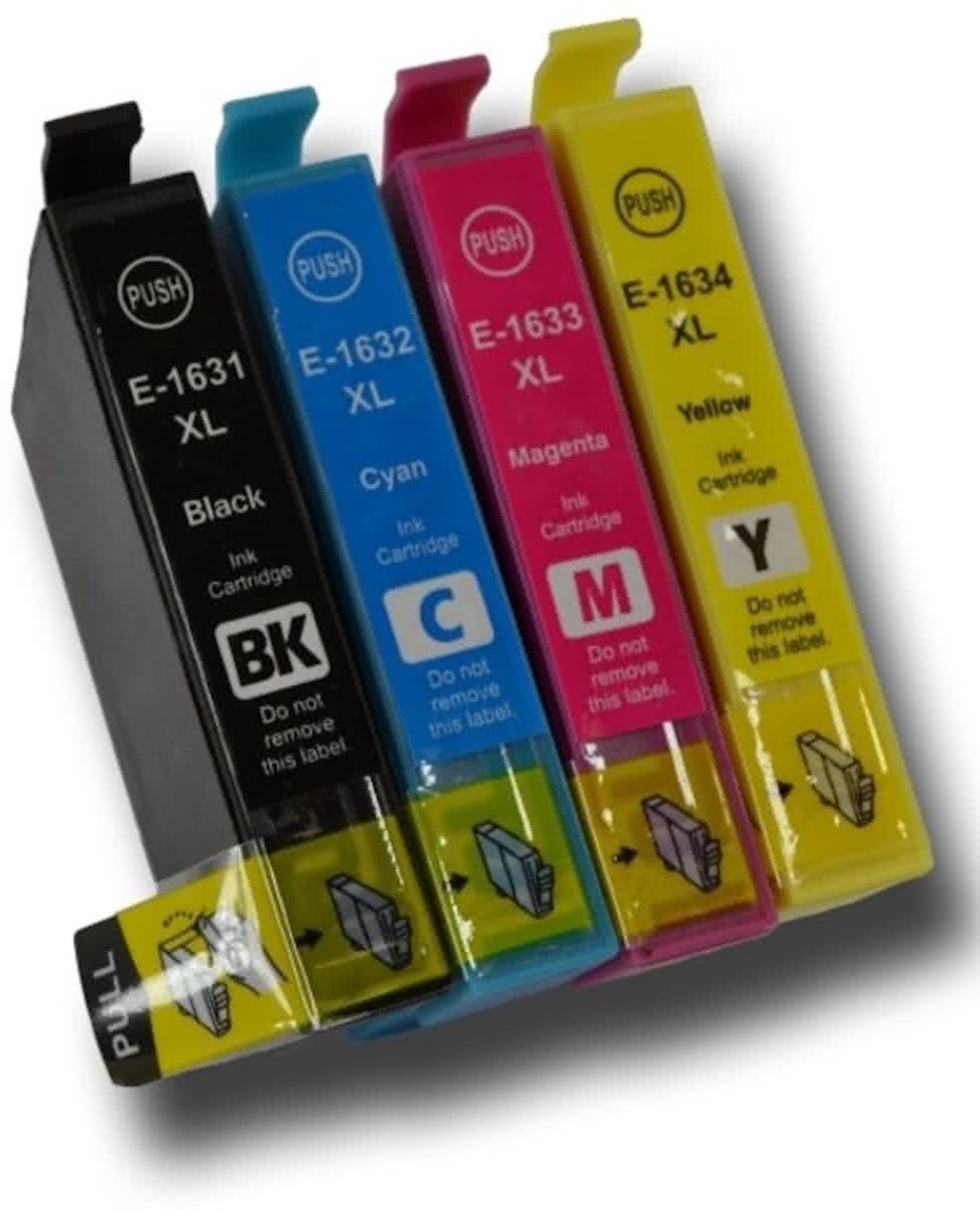 Merkloos 16XL (T1631+T1632+T1633+T1634) inktcartrigde (met chip) / Multipack (4-stuks) (huismerk)