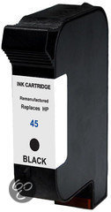 Merkloos Inktcartridge - Alternatief voor de HP 45 (51645AE) - Zwart