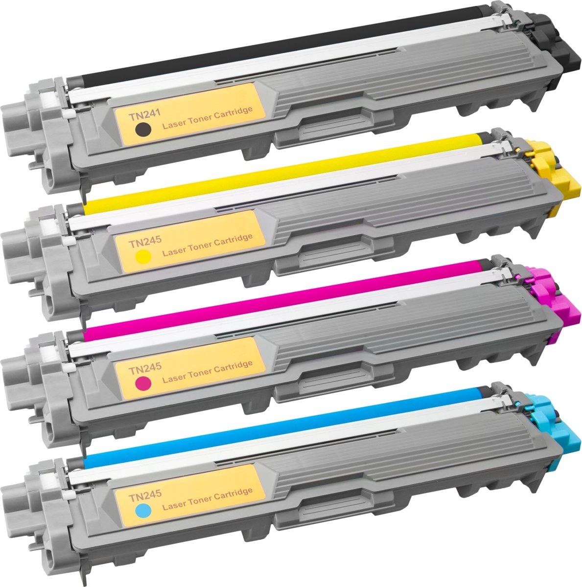 Merkloos – Inktcartridge / Alternatief voor de Set 4x Compatible Toner (je 1x BK,C,M,Y) fuer Brother TN-245/TN-241