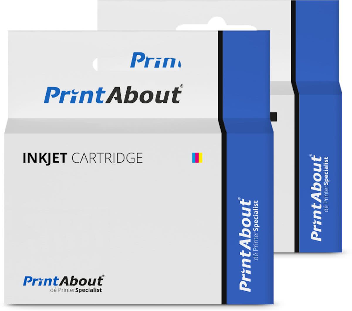 PrintAbout - Inktcartridge / Alternatief voor de Canon PG-37 / Zwart + 3 Kleuren