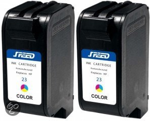 Speed - Inktcartridge / Alternatief voor de HP 23XL / Kleur / 2-Pack