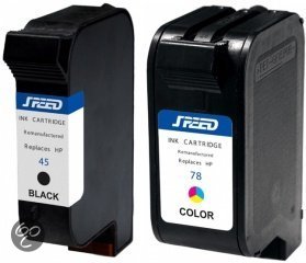 Speed - Inktcartridge / Alternatief voor de HP 45+78XL / Zwart/ Kleur