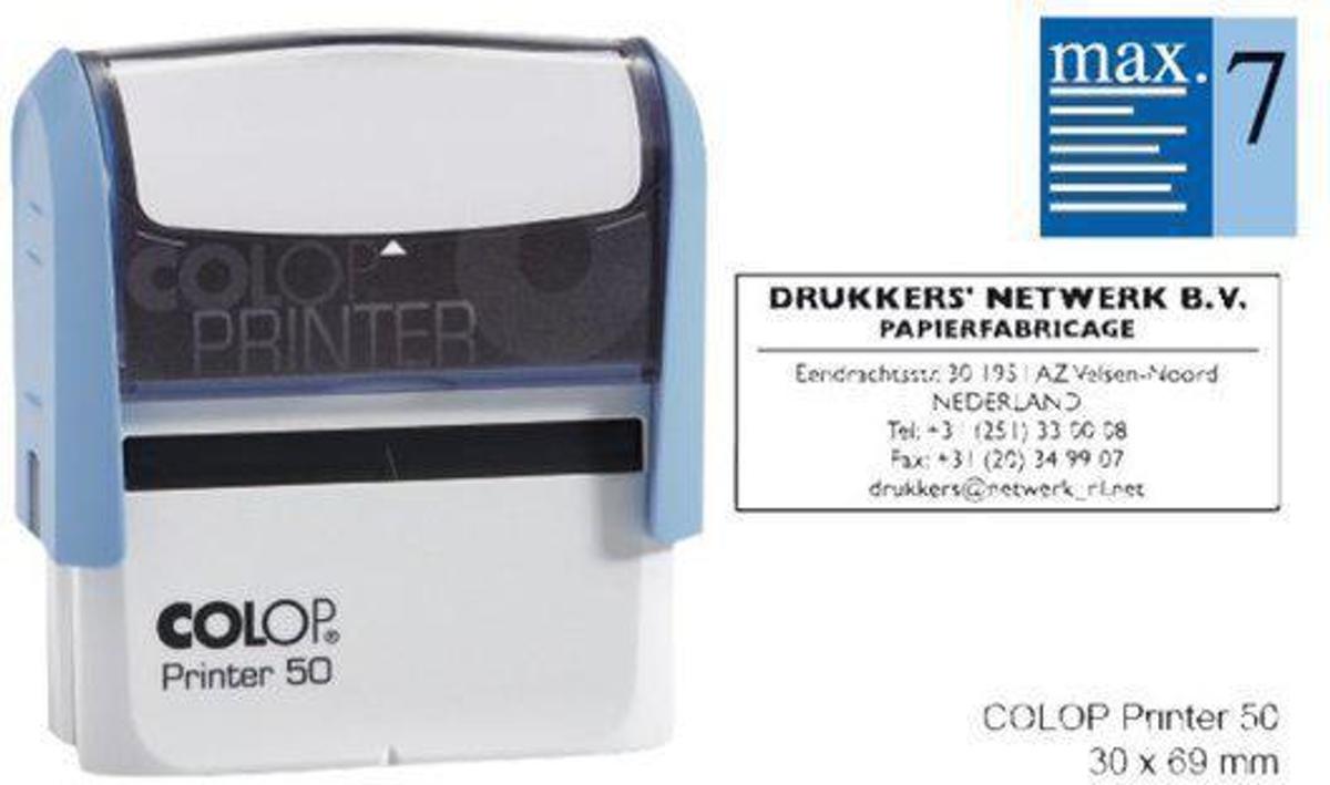 Tekststempel Colop Printer 50+Bon 7 regels