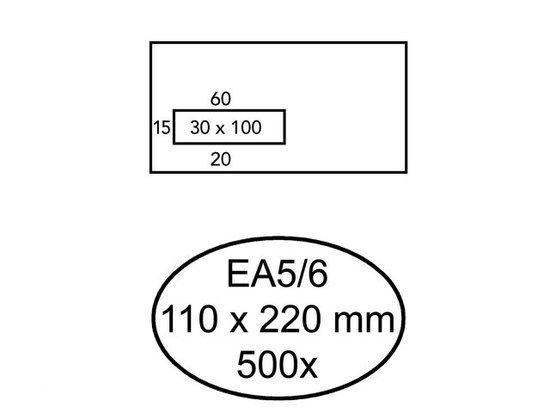 Vensterenvelop EA5/6 VL Gegomd Wit