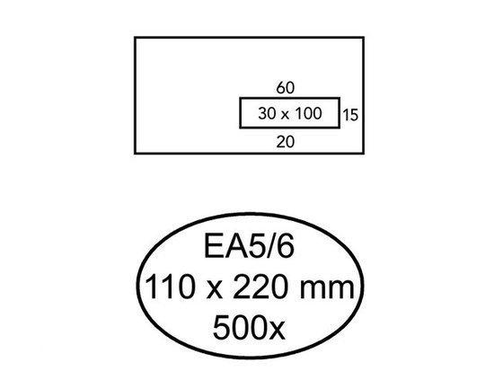 Vensterenvelop EA5/6 VR Gegomd Wit