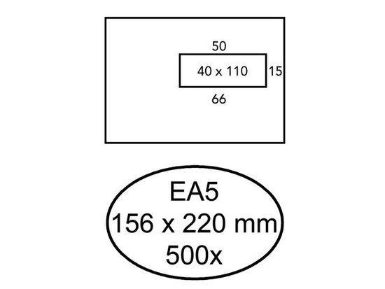 Vensterenvelop EA5 VR Wit