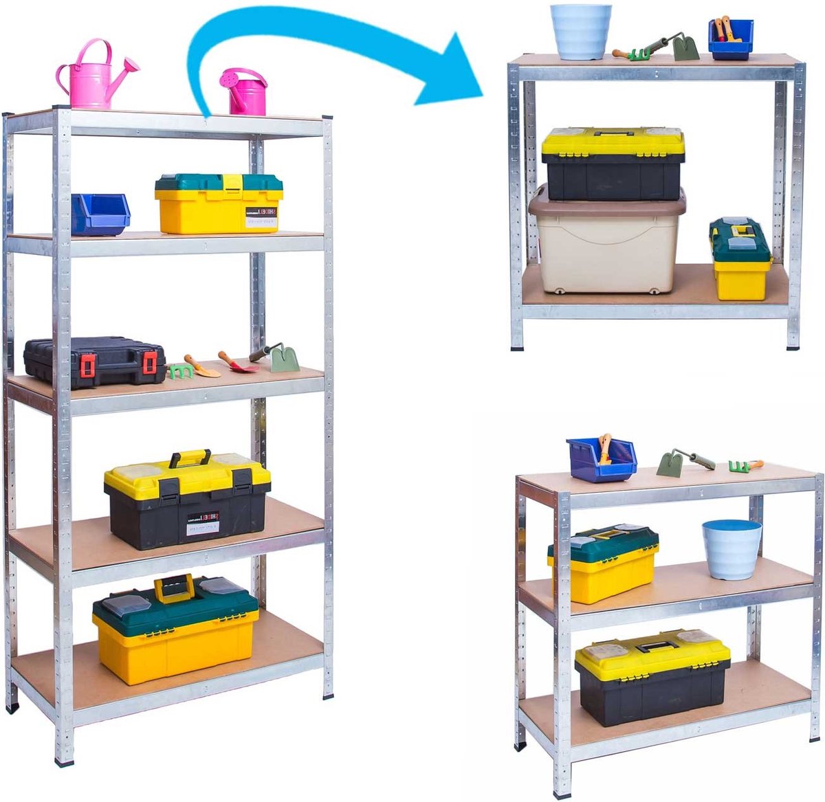 Metalen opbergrek 150 x 75 x 30 cm   HR-810