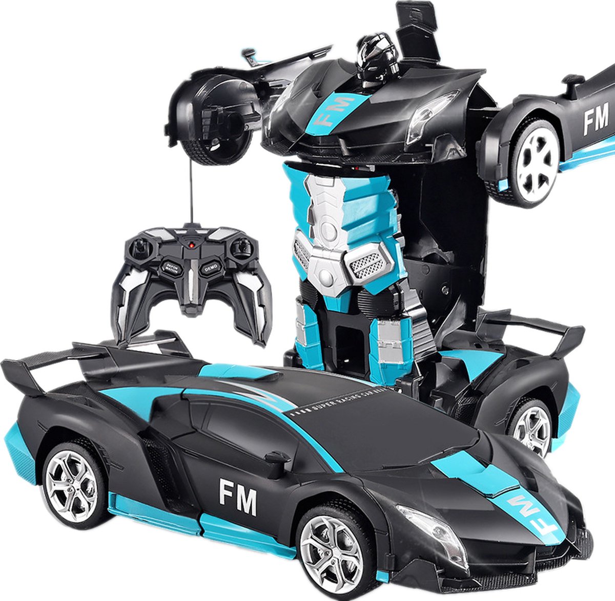 !NIEUW! - Huntex RC Transformerende Auto/Robot - Lamborghini FM - Zwart/Groen