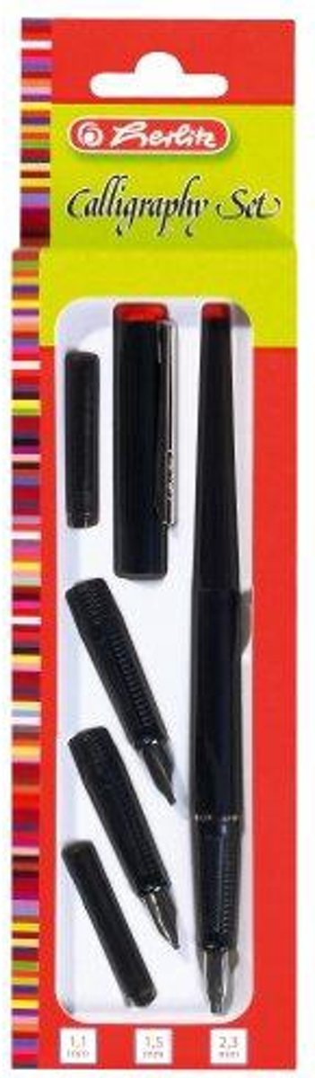 Herlitz Kalligrafiepen Set, 5 delig.